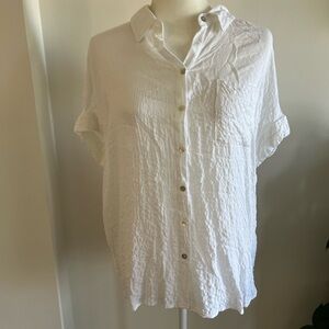 Jane and Delancey White Button-Up Blouse